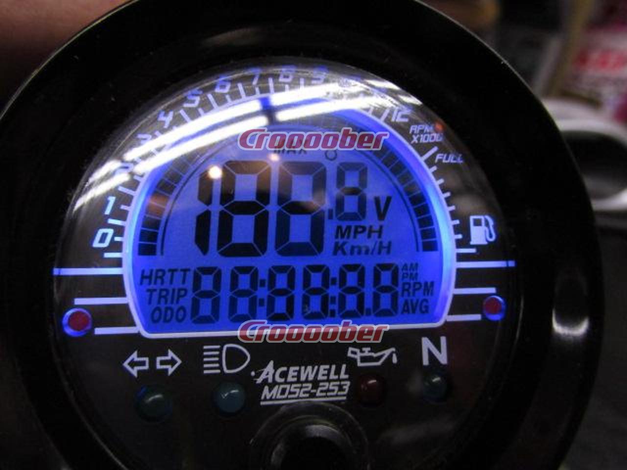 ACEWELL multifunction digital meter MD 052-353 Bike meter genuine from JAPAN 