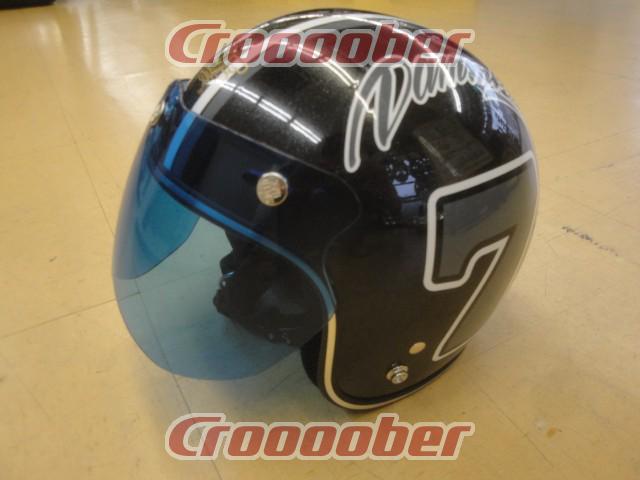 DAMMTRAX DAMMKIDS POPO7(ダムトラックス ダムキッズ・ポポセブン) Col:パールブラック ブルーシールド付!!  (M07046) | ヘルメット ジェットヘルメット(二輪)パーツの通販なら | Croooober(クルーバー)
