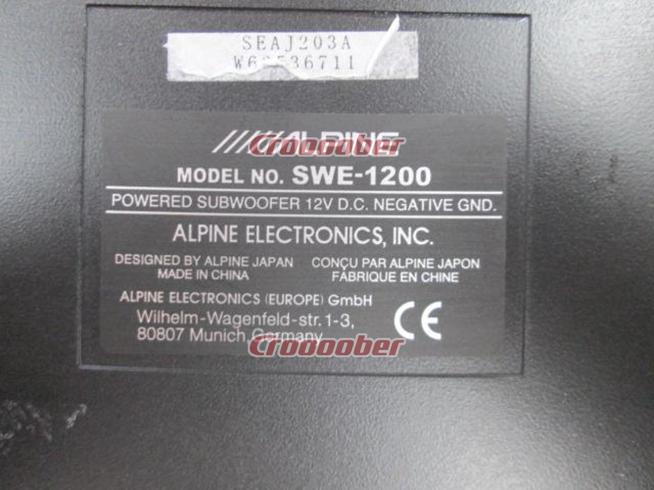 ALPINE(アルパイン) SWE-1200 | スピーカー サブウーハースピーカー 