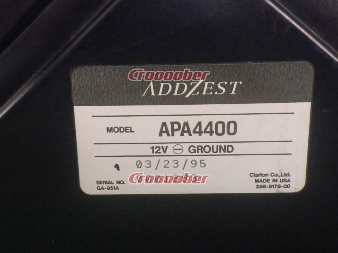 ADDZEST / Azest / Clarion APA4400 4ch Power Amplifier | Amplifier 