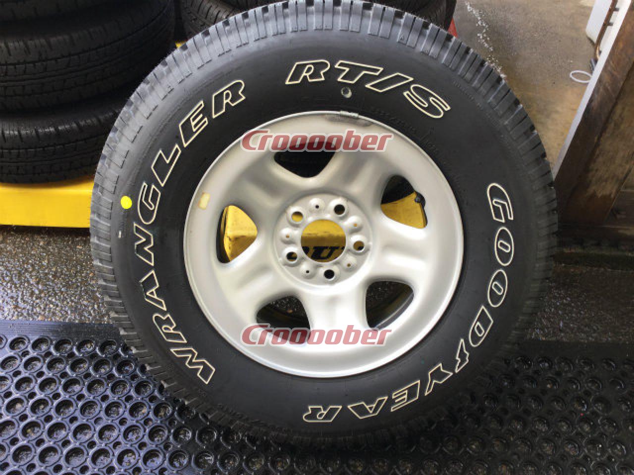 To Decorate Spare Tire! Cherokee Genuine Steel Wheel + GOODYEAR WRANGLER RT  / S P225 / 75R15 Made In 2002 Single + for Sale |  Croooober