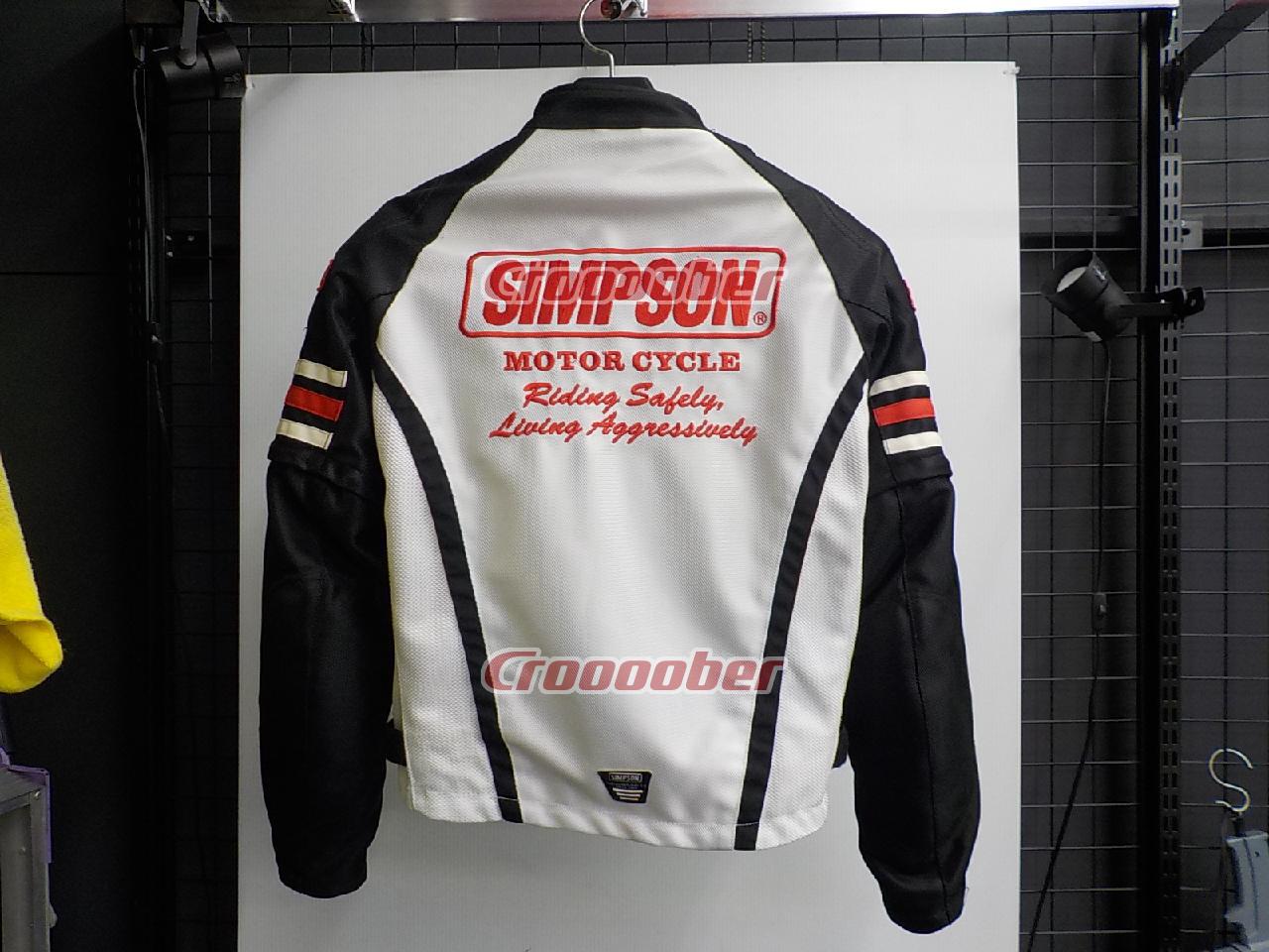 サイズ:M SIMPSON(シンプソン) メッシュジャケット 白×黒 | ウエア 