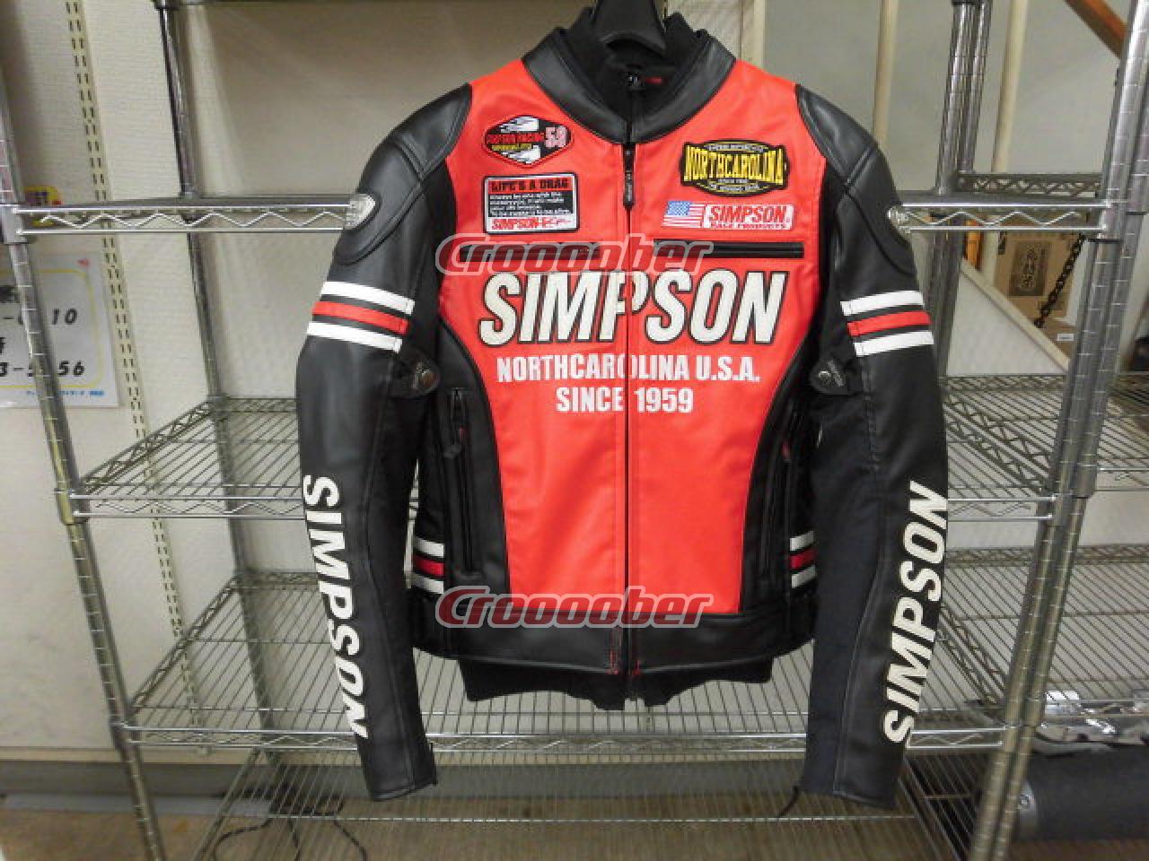 最上の品質な シンプソン ジャケット フェイクレザー SIMPSON - バイク 