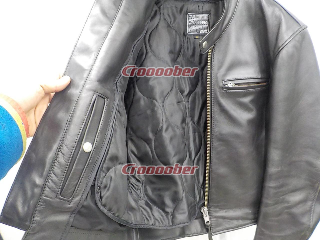 Size: 3L KADOYA Ks VRS-1 Single Round Neck Leather Jacket