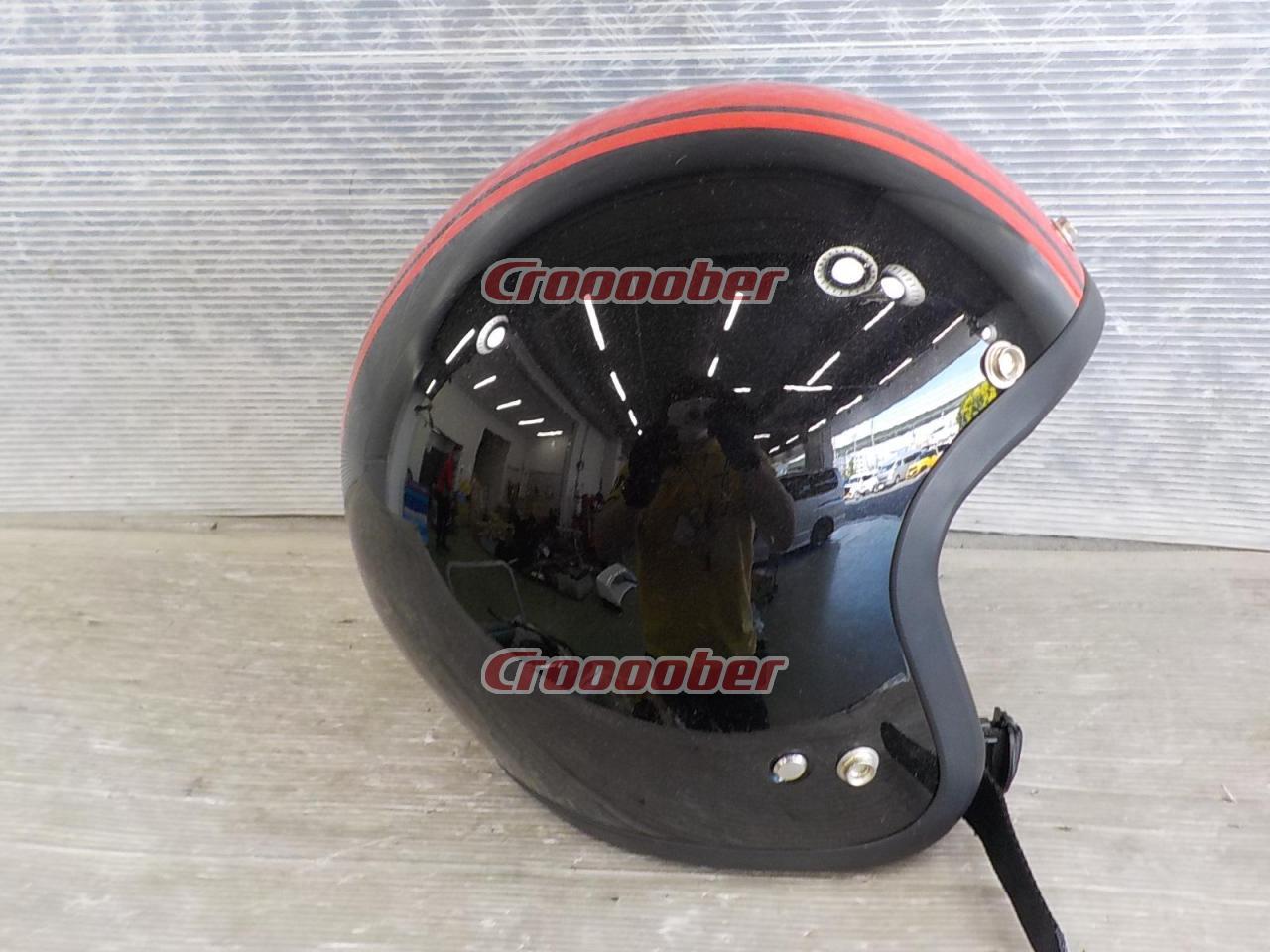 山城 FC-022 JUQUE ストライプジェットヘルメット サイズ:M(57-58cm 